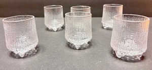 lot 25D image: Set of 6 Vintage 2 Iittala Ultima Thule Three Toed Cordial Glasses