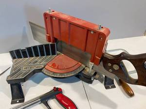 lot 101 image: Miter Box and Saws