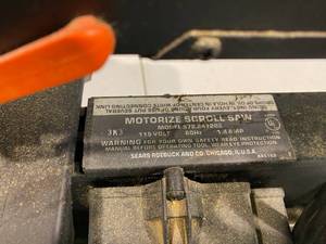 lot 123 image: Craftsman Motorized Scroll Saw