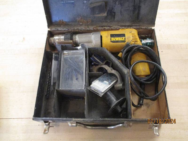 DeWalt DW510 drill. Brooklyn Center Wood Shop Liquidation Machines Power Tools Hand Tools Lumber Maintenance Equipment More K BID