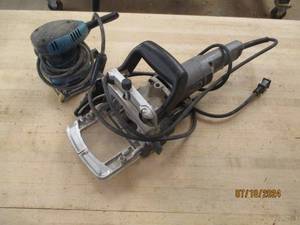 lot 54 image: Palm sander and plate joiner...