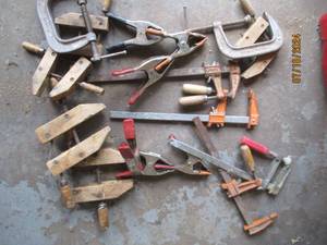 lot 93 image: Large lot of clamps of all sizes...