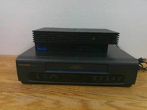lot 15 image: Dual Lot-Playstation 2 Fat Console & Panasonic  VHS Player-Untested-As-Is