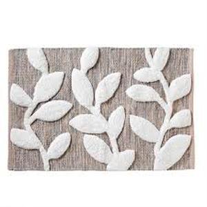lot 65 image: Greenhouse Leaves Bath Rug Gray - SKL Home