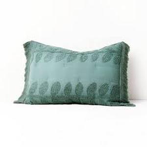 lot 68 image: Set of 2 Vintage Chenille Sunset & Vine Quilt Sham Light Teal - Opalhouse designed with Jungalow-Standard