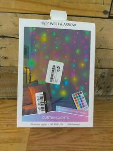 lot 95 image: 5 x 3.5 LED RGB Curtain Light with Remote - West & Arrow