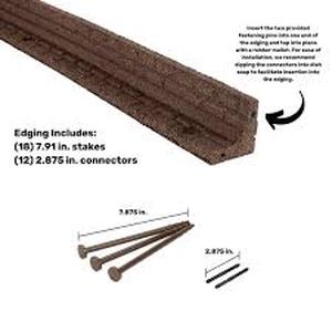 lot 48 image: Lot of 6 GroundSmart 4 Rubber Landscape Edging - Brown