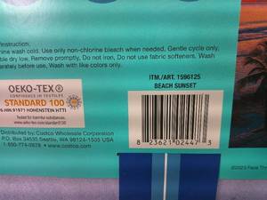 lot 143 image: Set of 2 Whitley Willows Microfiber BEACH TOWEL 35x70 Palm Beach Sunset