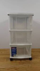 lot 133 image: Contico 3 Drawer Cart-Lightly Used