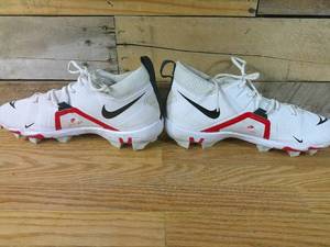 lot 179 image: Nike Alpha Menace 3 Shark Football Cleat Red White (CV0582-103) Mens Size 11
