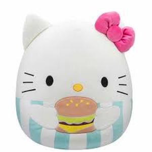 lot 185 image: Squishmallows Official Kellytoy Hello Kitty Sanrio 20 Inch Plush Toy (Burger)