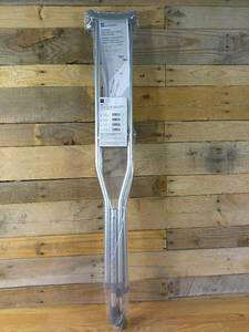 lot 222 image: Medline Industries - Guardian - Mdsv80535 - Guardian Medium Adult Aluminum Push Button Crutch