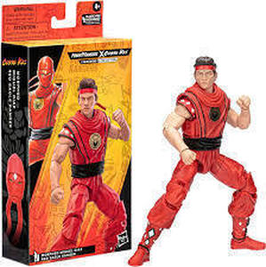 lot 196 image: Hasbro Power Rangers X Cobra Kai Lightning Collection Miguel Diaz Red Eagle Ranger 6 action figure-Distressed Packaging