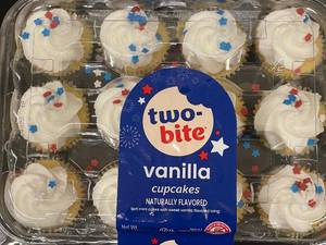 Lot of 4 Two-Bite Vanilla Cupcakes, 10 oz (4 Packs)