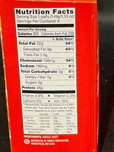Good & Gather Angus Beef Patties 6 Pack (13 lb Each)