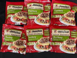 I - Lot of 6 Jimmy Dean Fully Cooked Turkey Sausage Crumbles