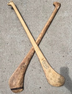 lot 21 image: Vintage TORPEY Hurley Maker Ash Wood HURLING STICKS