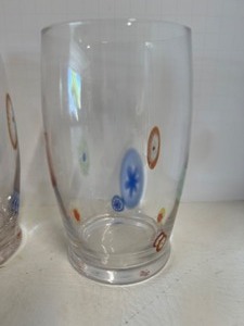 lot 27 image: Vintage Murano MILLEFIORI Water Glasses Lot of 4