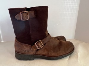 lot 41 image: Mens UGG Australian MESSNER Waterproof Moto BOOTS sz 12M