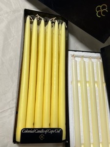 lot 57 image: NOS Colonial CANDLES of Cape Cod New in Box - 4 White & 11 Ivory