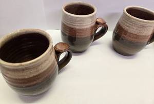 lot 102 image: 6 MCM Coffee Mugs by Minnesota Potter Lance Hanfler