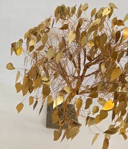 lot 10 image: Vintage 70s Hollywood Regency Gold Leaf Tree