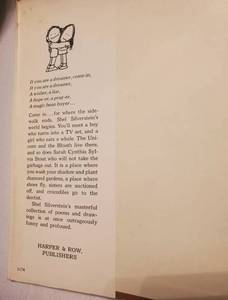 lot 143 image: First Edition of Where The Sidewalk Ends by Shel Silverstein