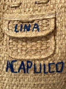 lot 76 image: Vintage 60s ACAPULCO MEXICO Classic Tourist Souvenir Market Straw Bag