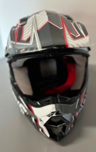 lot 89 image: POLARIS FLY F2 Carbon Snow Open Face SNOWMOBILE HELMET Platinum Ice