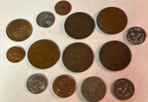 lot 225 image: Antique AUSTRALIAN Large Penny Coins & Newer Coins World Collection
