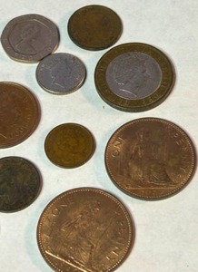 lot 227 image: Vintage Lot of Great Britain Coins Variety from 1932-2003