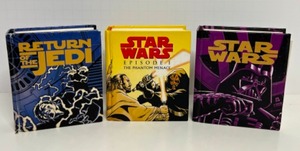 lot 229 image: Vintage STAR WARS Original Trilogy Mighty Chronicles Hardcover MINI Books- Qty 3