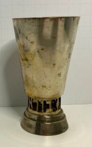 lot 95 image: Bier Judaica Kiddush cup Silver plated With Gold Wash Interior