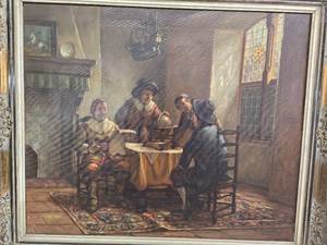 lot 142 image: Framed Painting by Olgemalde Alois Stadlmayr  Munchen