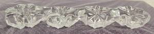 lot 154 image: Vintage NYBRO Swedish 4 Stars Candle Clear Glass Holder 