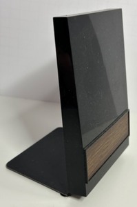 lot 267 image: Vintage MCM Bookends by ELDON OFFICE PRODUCTS Faux Wood Panels on Metal