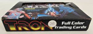 lot 175 image: Vintage 1981 TRON Movie Card Box with 7 Sealed Packs