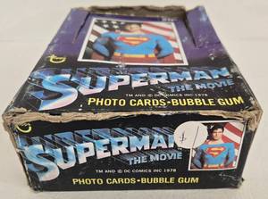 lot 174 image: 1978 Topps SUPERMAN The Movie Trading Cards in Box