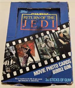 lot 177 image: 1983 Topps Star Wars ROTJ Return of the Jedi Series Partial Box 