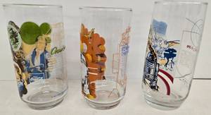 lot 185 image: 3 Vintage Star Wars Collectible Glasses from Burger King 