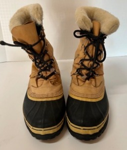 lot 200 image: SOREL Caribou Classic Winter Warm BOOTS Mens Size 12 D Tan & Black