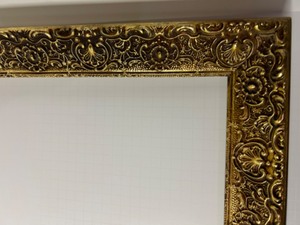lot 29 image: UPDATED Gold Hollywood Regency Ornate FRAME Detail Embossed