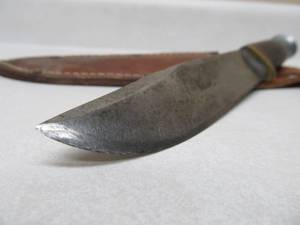 Old Vintage MARBLES Hunting Knife wLeather Sheath