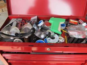 Very Nice Rolling Metal Tool Chest FULL of Good Tools