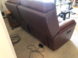 Very Nice Clean Reclining Leather Loveseat  Sofa