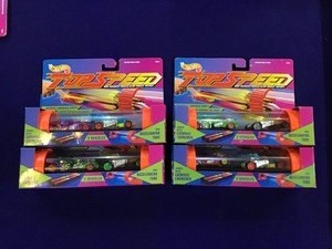 lot 2 image: Set of 4 Top Speed Hot Wheels Launchers