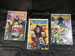 lot 49 image: 3 Plastic Sleeved (50 Years) Wolverine Comic Books