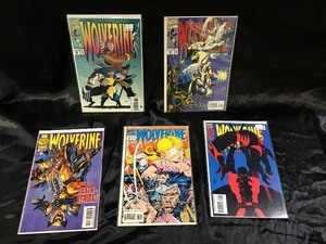lot 52 image: 5 Plastic Sleeved Direct Edition Wolverine Vintage Comic Books