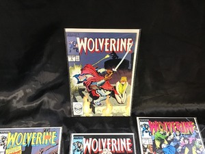 lot 58 image: 4 Plastic Sleeved Vintage Wolverine Comic Books