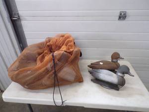 lot 75 image: Dozen duck Decoys with Bag
